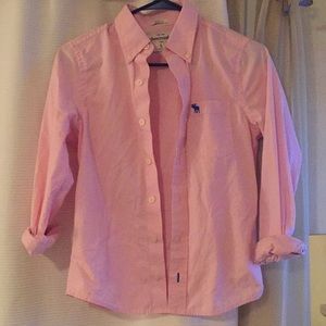 Abercrombie kids pink button down dress shirt